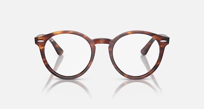 Ray-Ban Eyeglasses Unisex Larry Optics Prescription - Striped Havana Frame Clear Lenses 49-21 Polarized