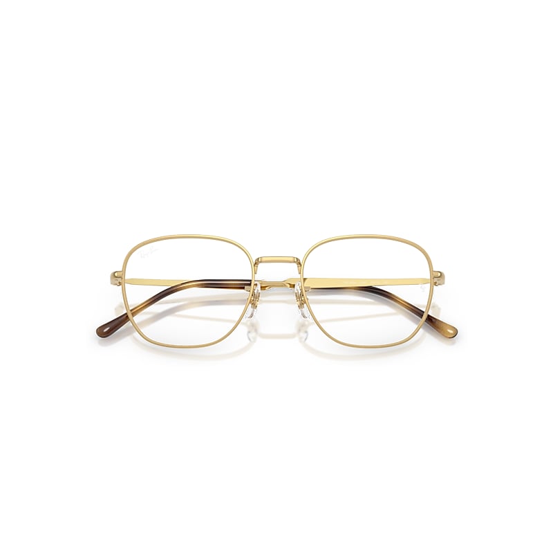 Ray Ban Rb6534 Optics Eyeglasses Arista Gold Frame Clear Lenses Polarized 53-19 In Arista Gold