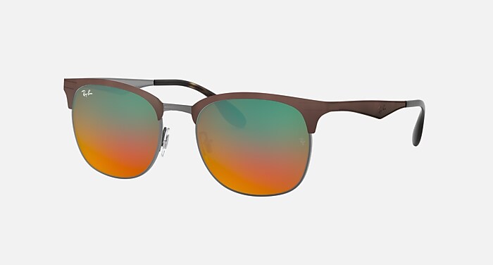 RB3538 Sunglasses in Gunmetal & Brown and Orange Gradient Mirror
