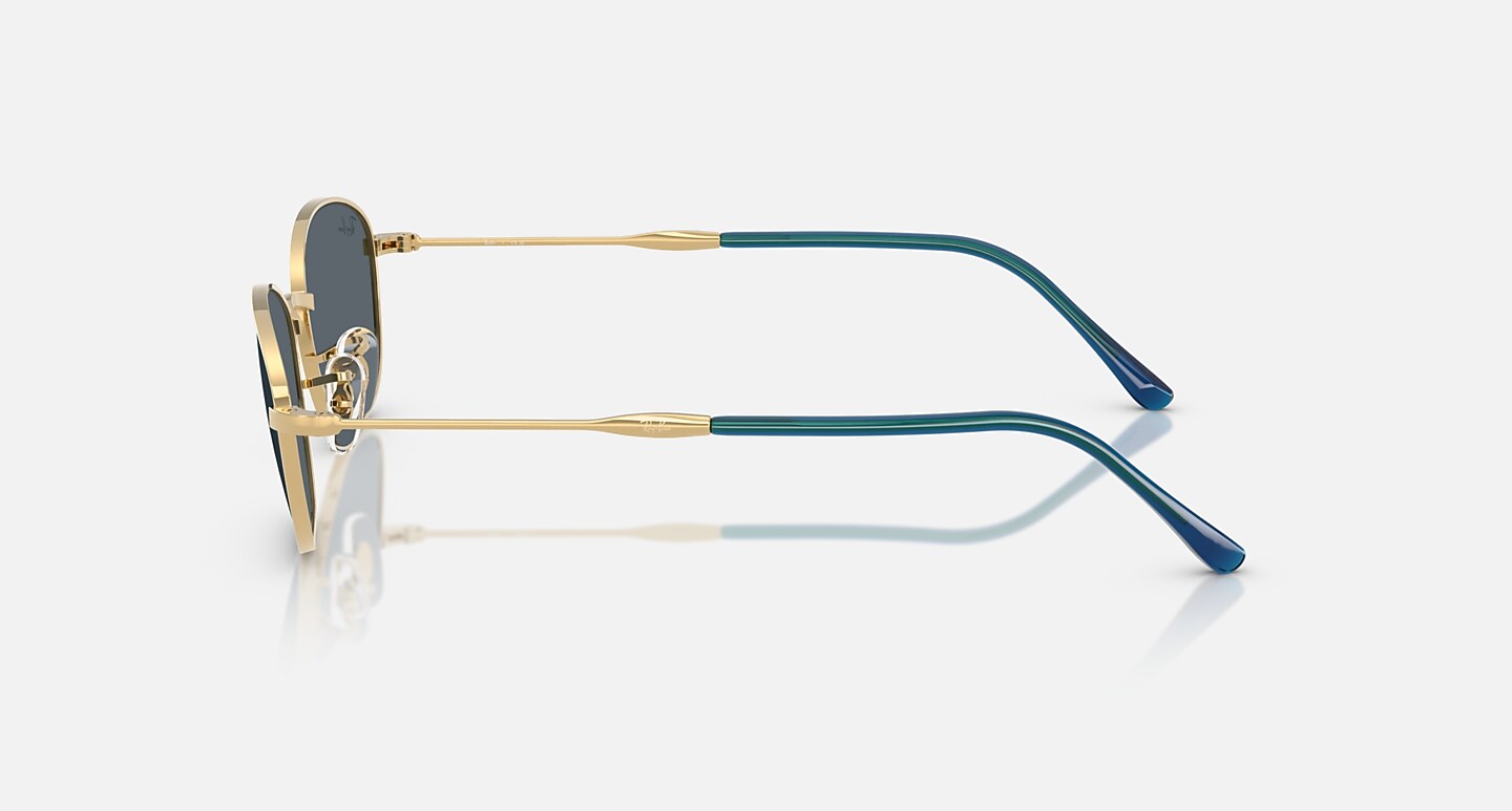 Ray-Ban Sunglasses Woman Rb3749 - Arista Gold Frame Blue Lenses 55-18