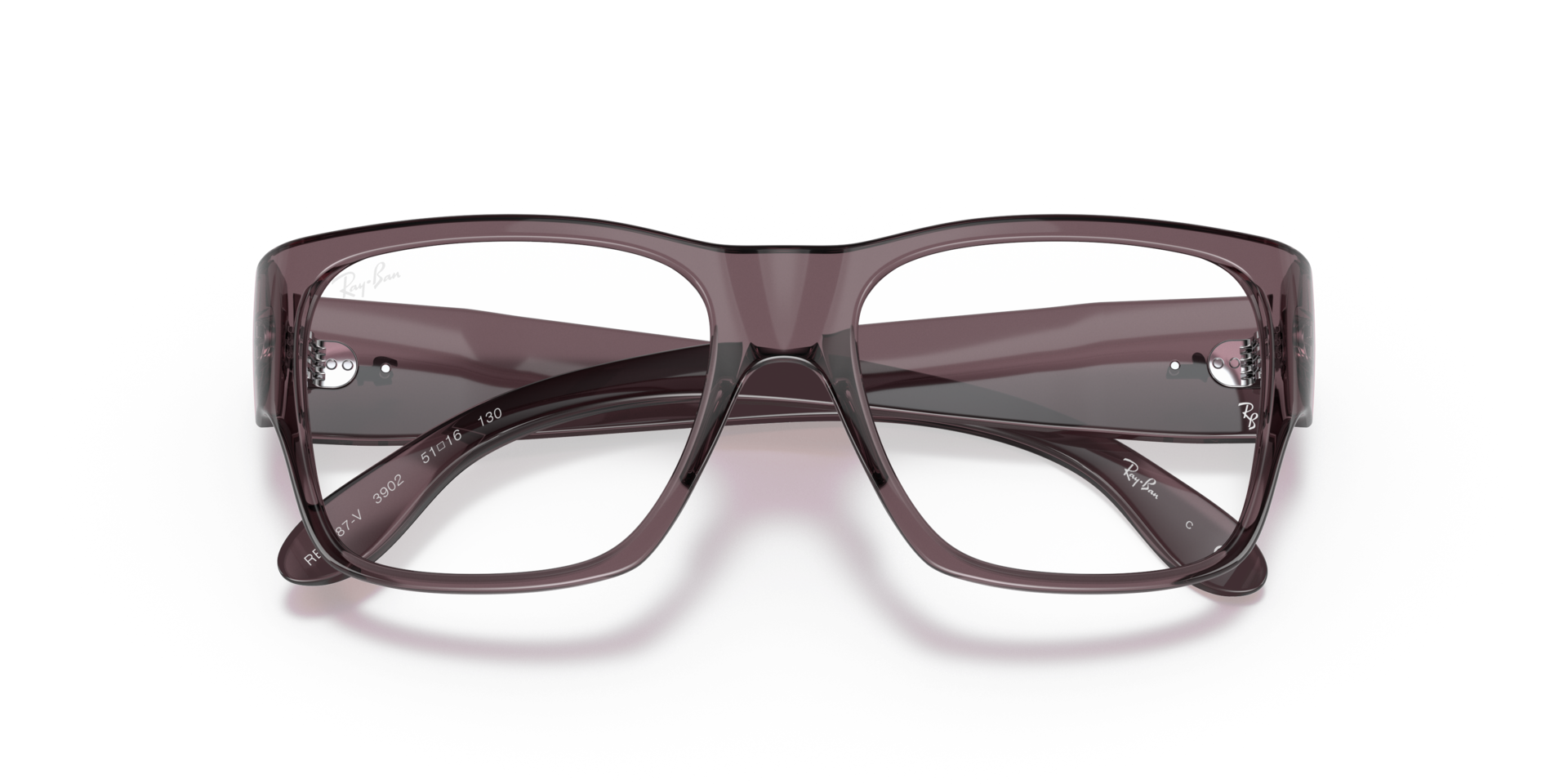 Ray-Ban Nomad Optics Kids Eyeglasses Transparent Brown Frame Clear Lenses Polarized 48-16 88$