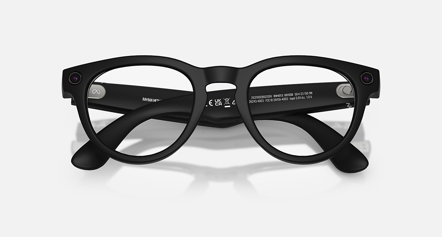 New Ray-Ban Meta AI Glasses Black Frame Clear Lenses