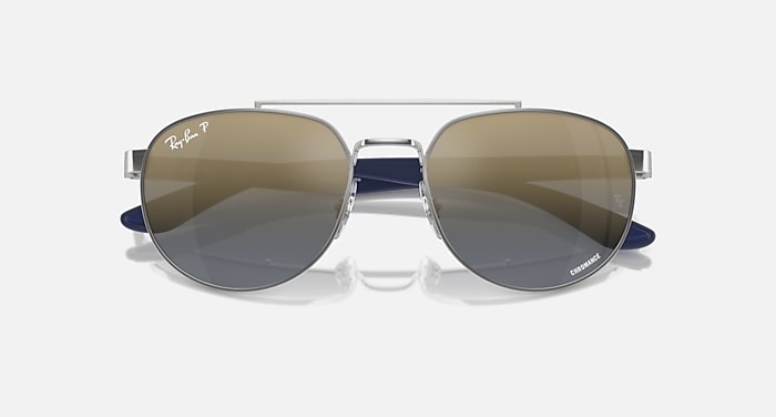 Ray-Ban Sunglasses Unisex Rb3736 Chromance - Grey Frame Green Lenses 56-19 Polarized