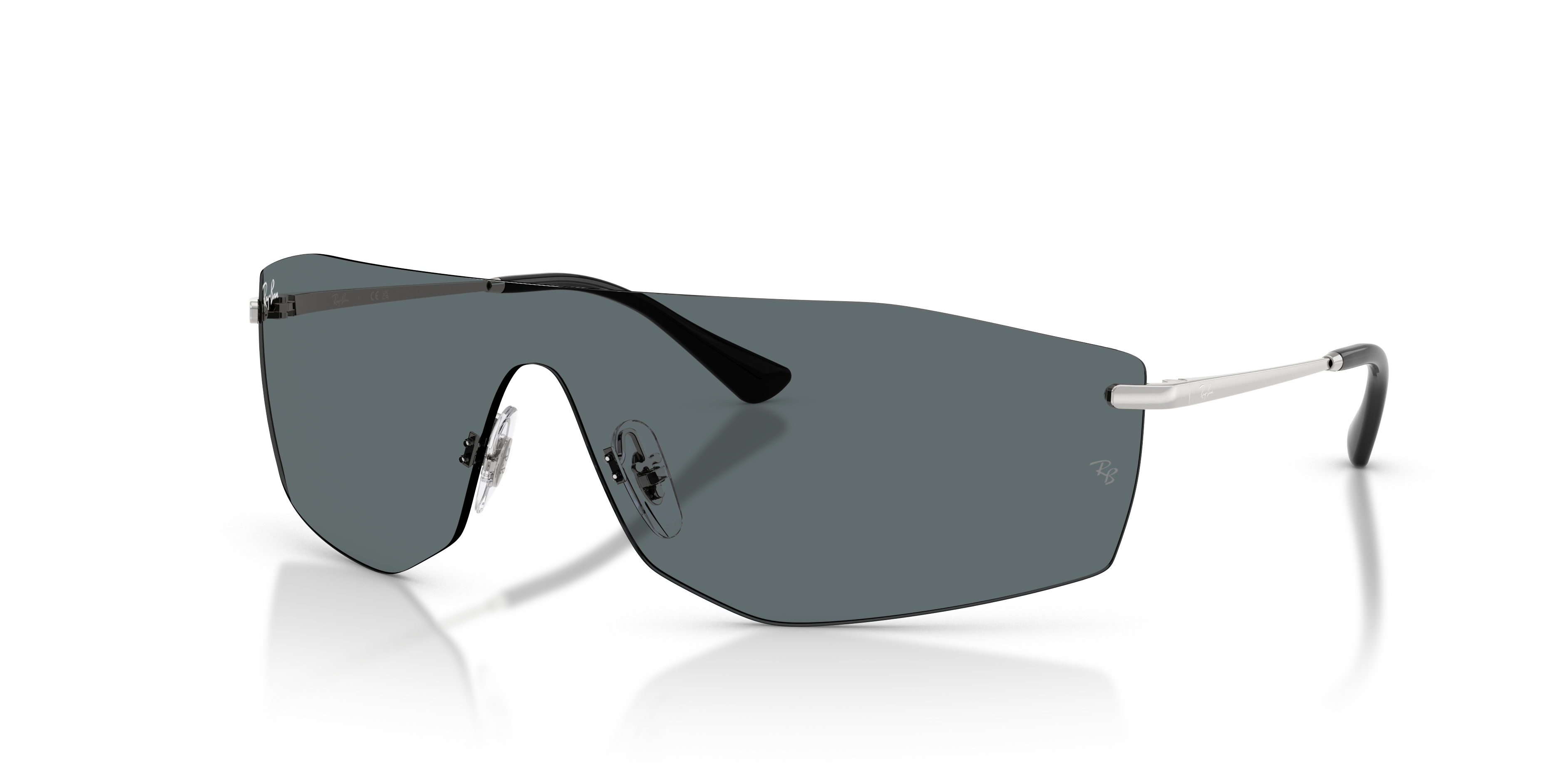 ALIX BIO-BASED Polished Silver Frame Grey Lenses 0-141