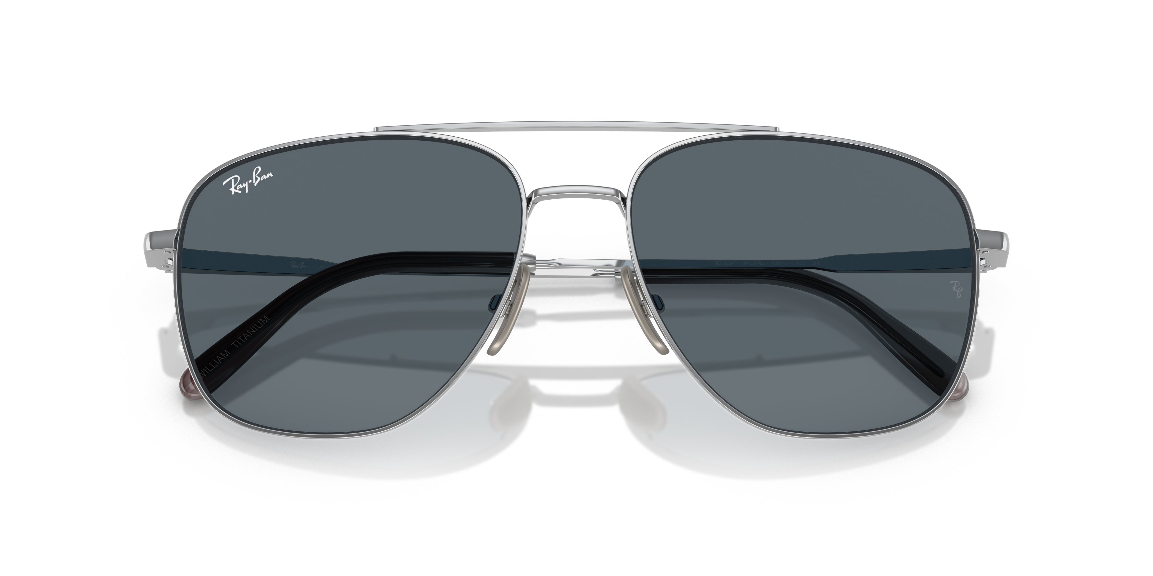WILLIAM TITANIUM Sunglasses in Silver and Blue - RB8097 | Ray-Ban® US