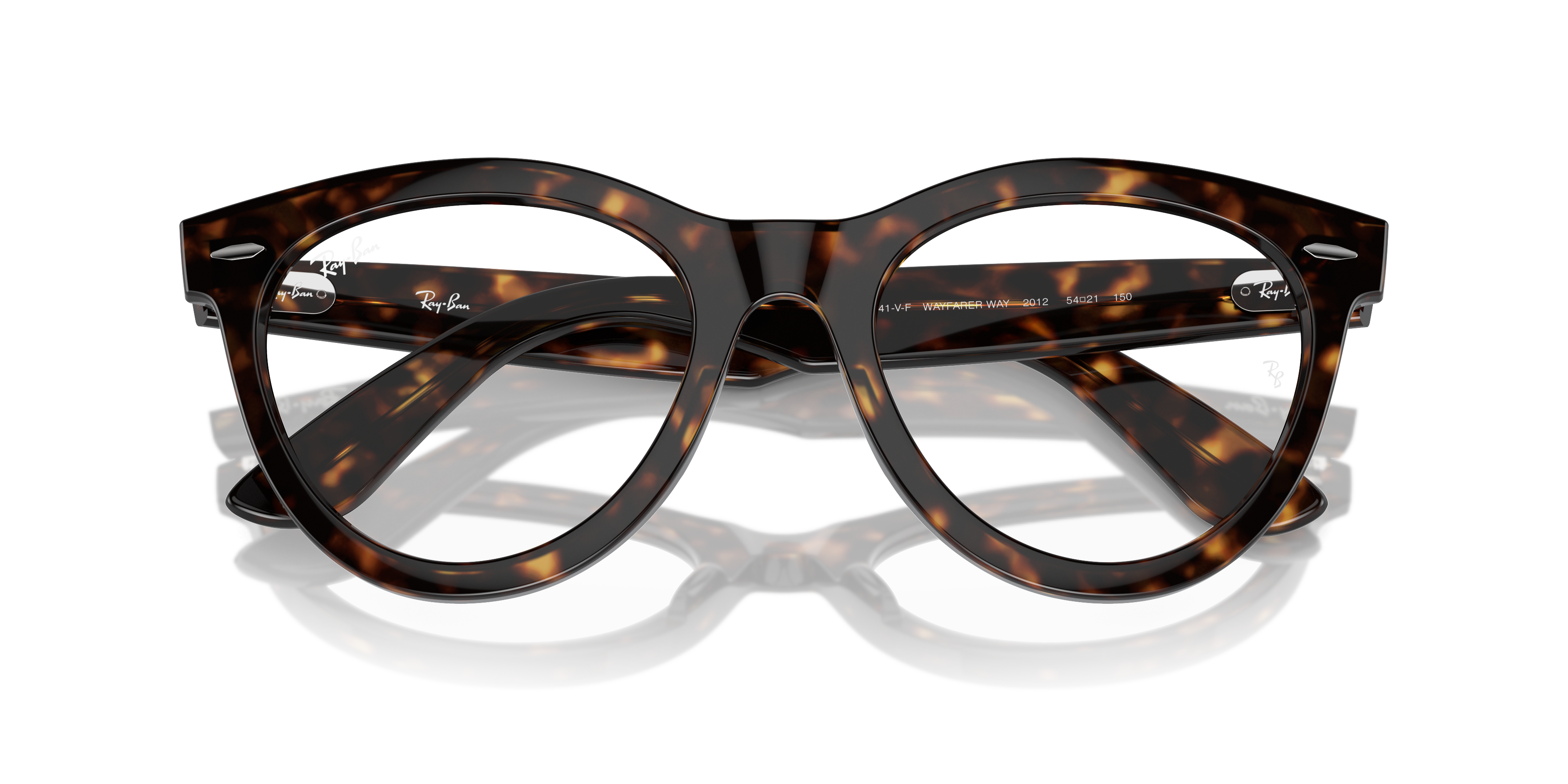 Ray-Ban Wayfarer Way Optics Eyeglasses Havana Frame Clear Lenses Polarized 51-21 147$