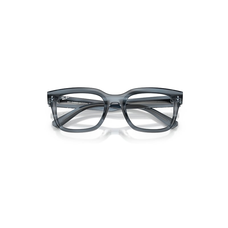 Ray Ban Chad Optics Bio-based Eyeglasses Striped Blue Frame Clear Lenses Polarized 52-22 In Blue