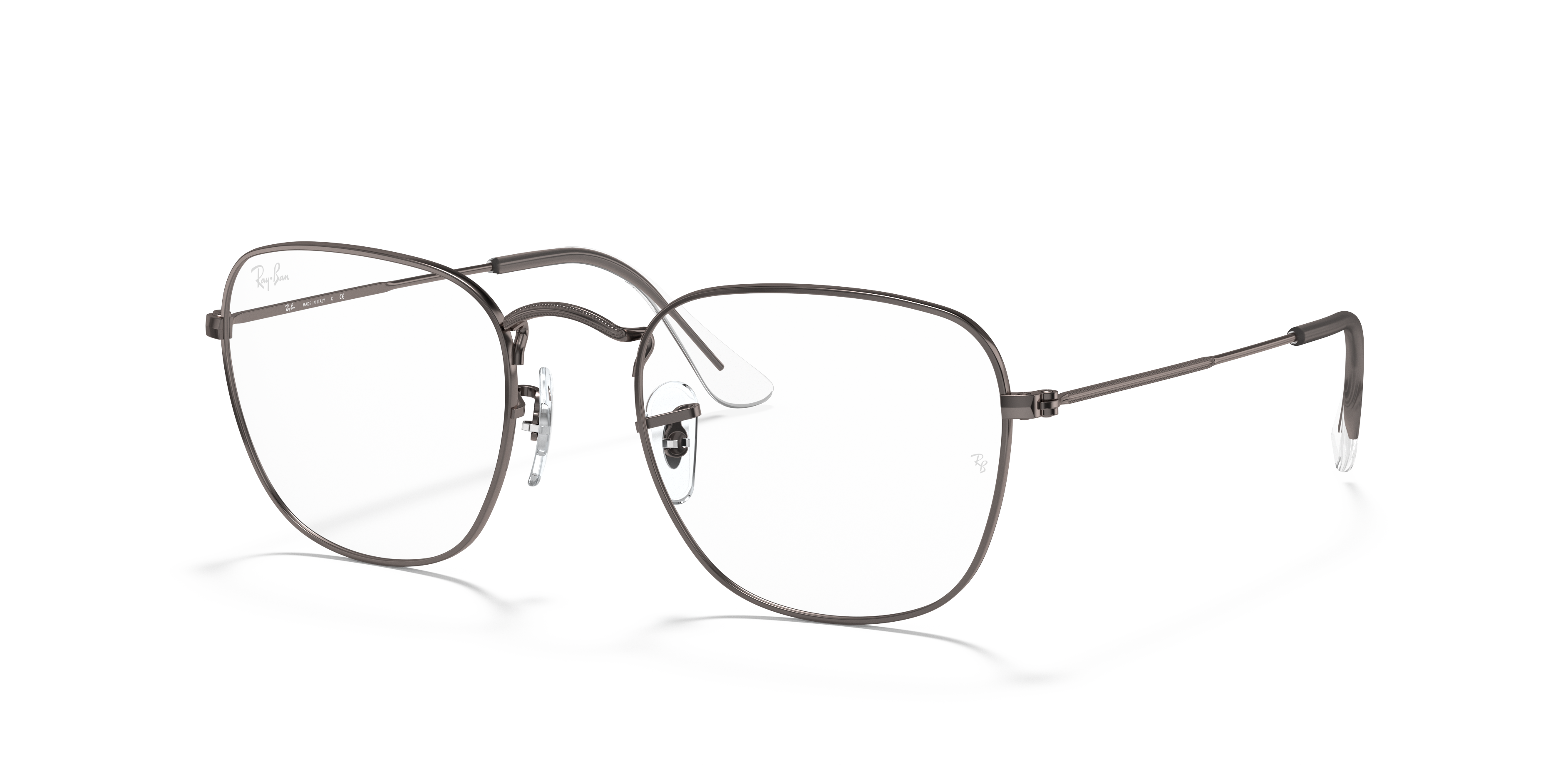 FRANK OPTICS Polished Gunmetal Frame Clear Lenses 51-20