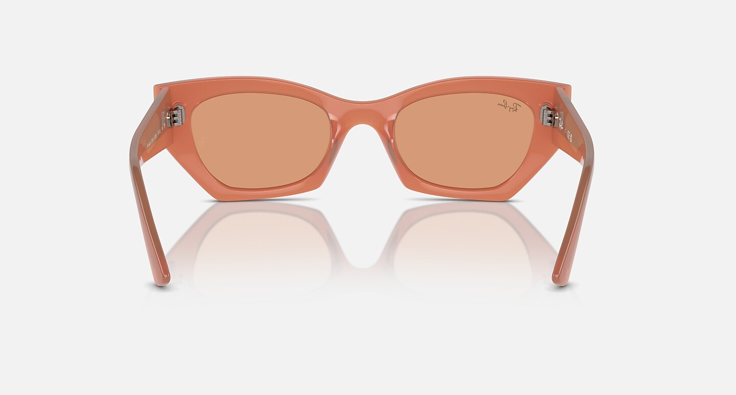 Ray-Ban Zena Bio-based Sunglasses Cloudy Cannella Frame Orange Lenses 49-22