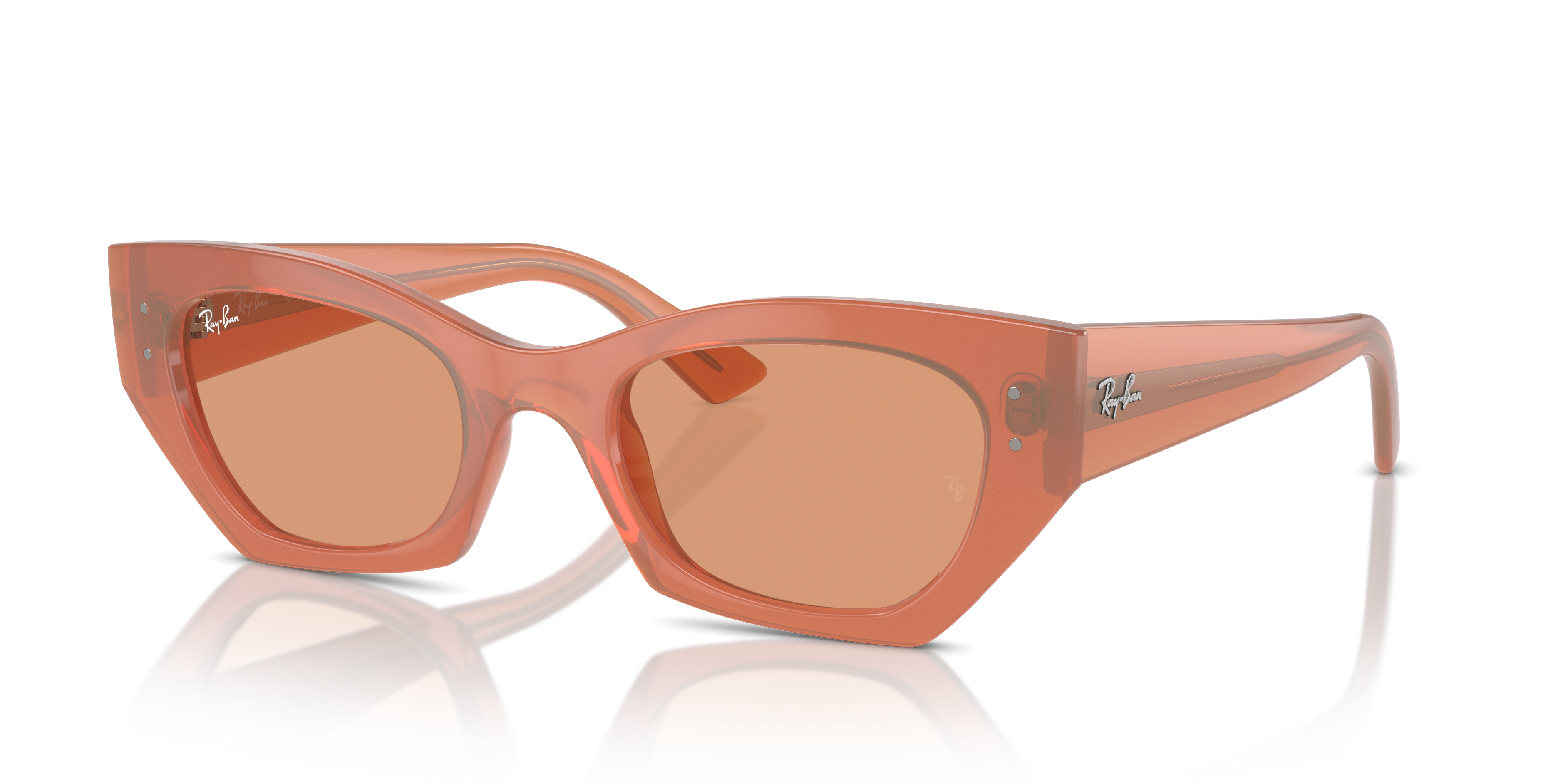 ZENA BIO-BASED Polished Cloudy Cannella Frame Orange Lenses 49-22