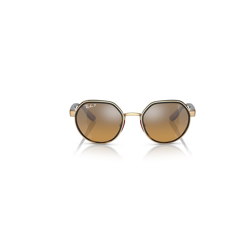 Ray-Ban Rb3703m Scuderia Ferrari Collection Sunglasses Havana Frame Brown Lenses Polarized 51-21