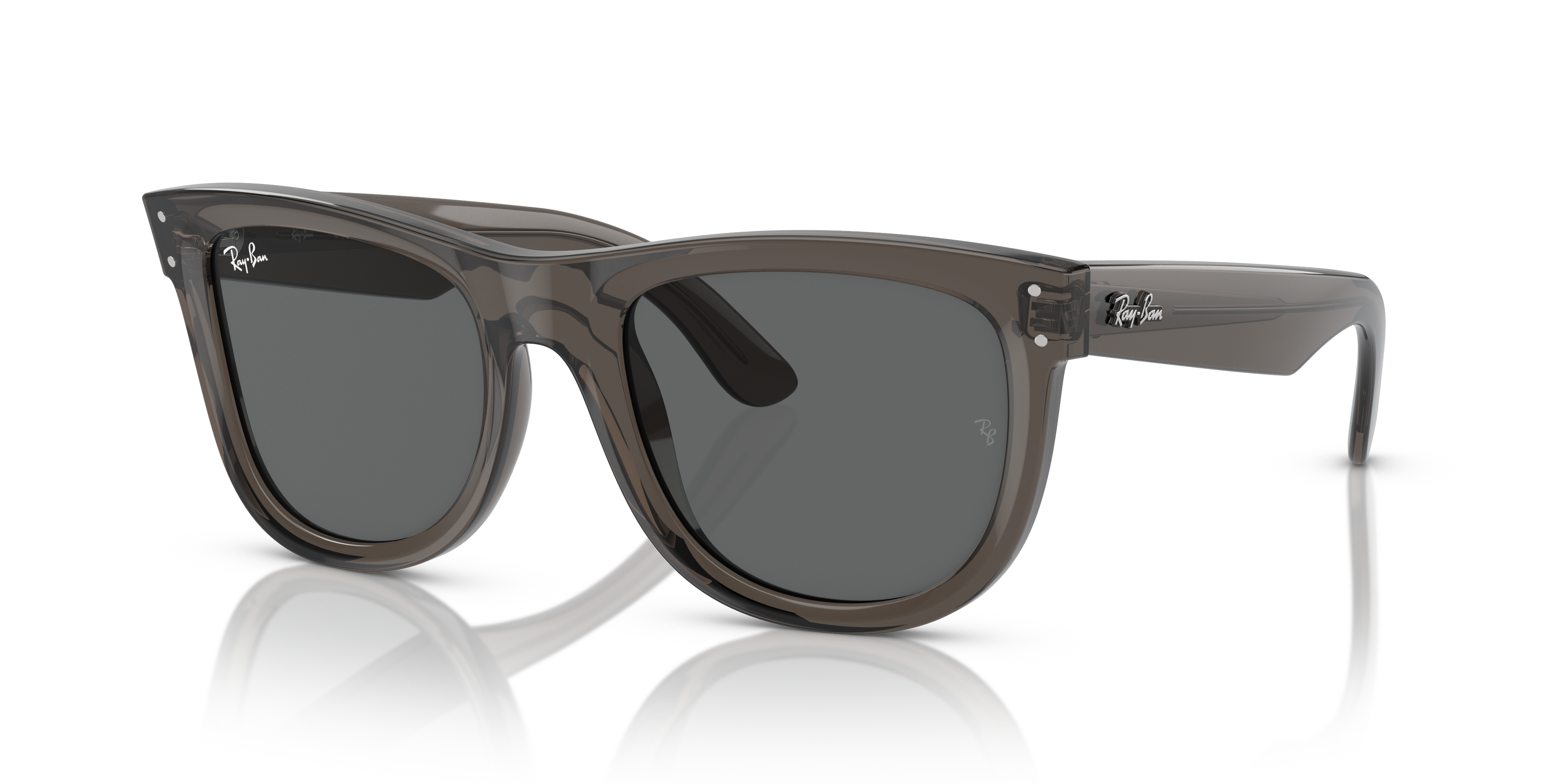 WAYFARER REVERSE Polished Transparent Dark Grey Frame Dark Grey Lenses 53-20