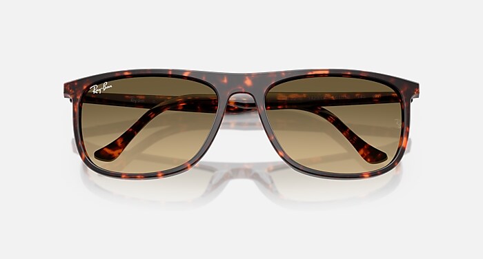 Ray-Ban Sunglasses Unisex Rb2216 - Havana Red Turtle Frame Brown Lenses 61-18