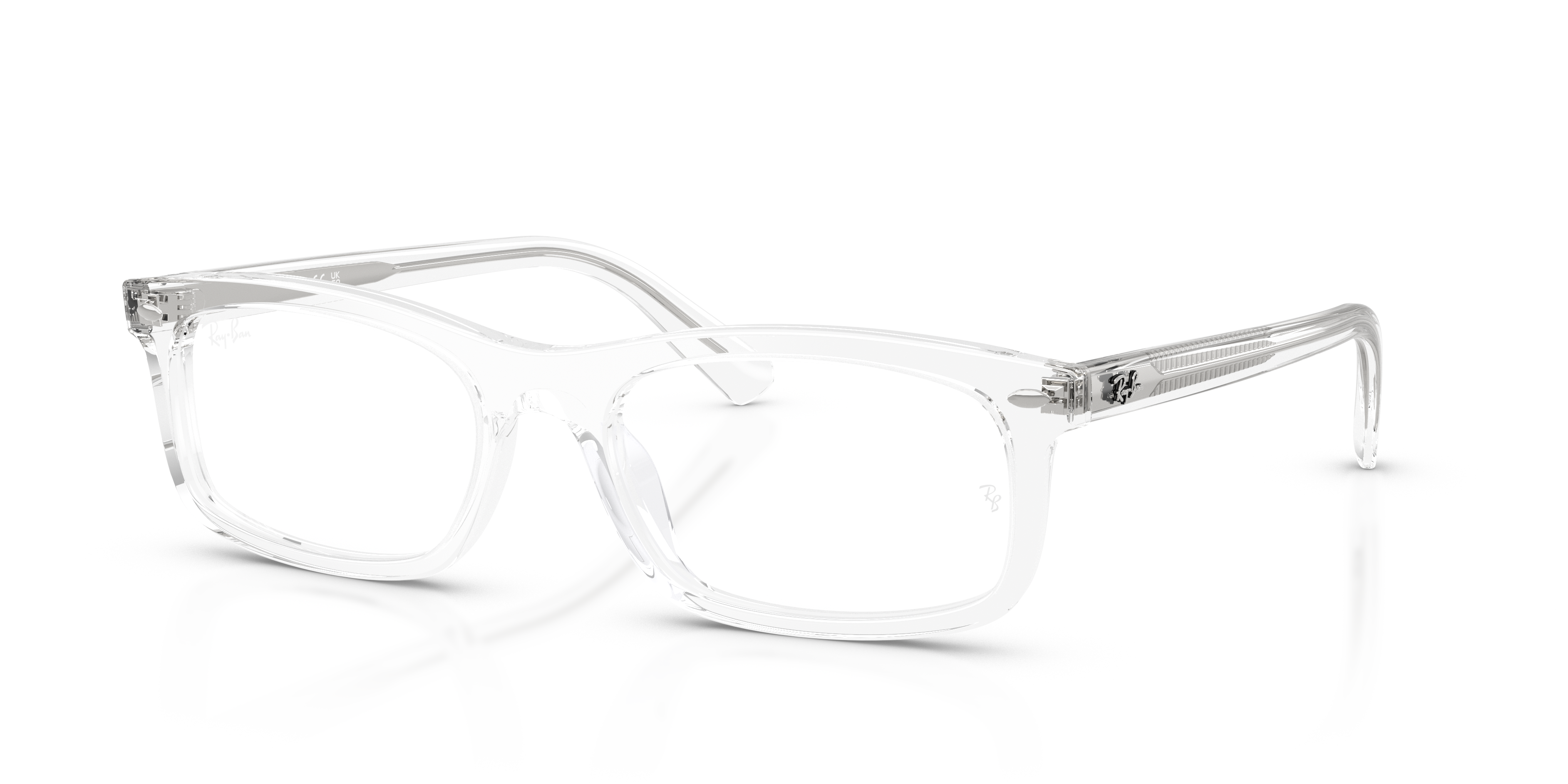 RB5450 OPTICS Polished Transparent Frame Clear Lenses 54-19