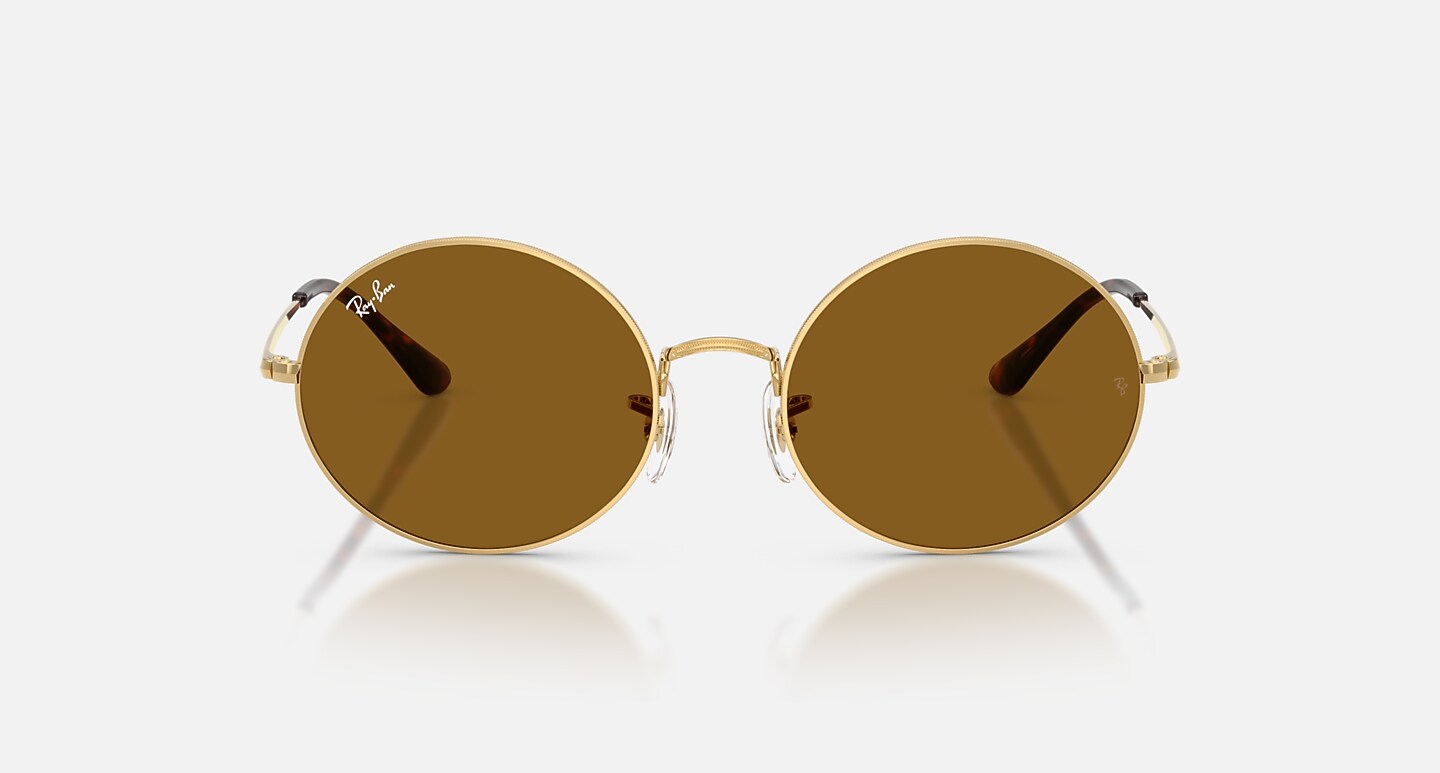 Ray-Ban Sunglasses Unisex Oval 1970 Collector Drops Limited - Arista Gold Frame Brown Lenses 54-19