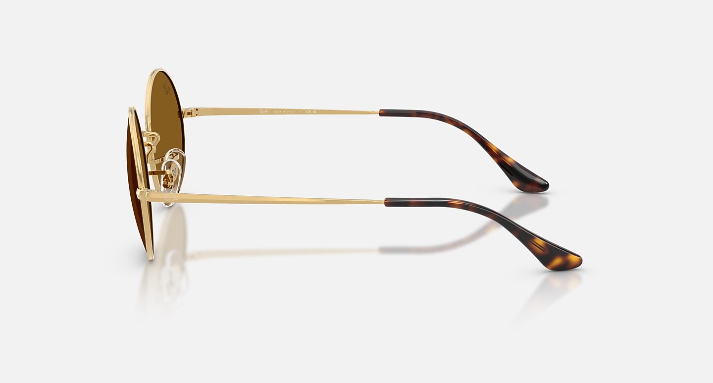 Ray-Ban Sunglasses Unisex Oval 1970 Collector Drops Limited - Arista Gold Frame Brown Lenses 54-19