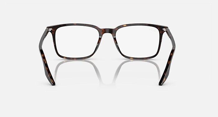 Ray-Ban Eyeglasses Unisex Rb5421 Optics Prescription - Striped Brown & Green Frame Clear Lenses 55-19 Polarized