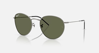 Ray-Ban Sunglasses Unisex Round Reverse - Arista Gold Frame Green Lenses 53-21