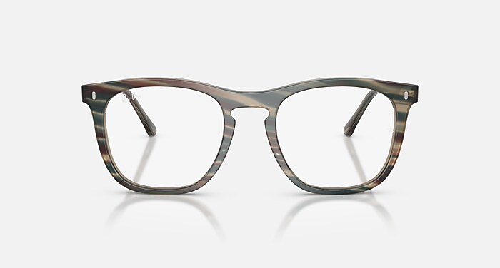 RB2210V OPTICS CHANGE Eyeglasses with Photo Striped Grey Frame