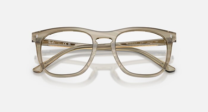 RB2210V OPTICS CHANGE Eyeglasses with Photo Striped Grey Frame