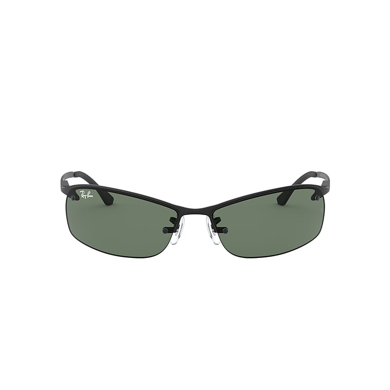 Ray-Ban Rb3183 Sunglasses Black Frame Green Lenses 63-15