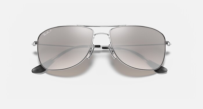 Ray-Ban Sunglasses Unisex Rb3543 Chromance - Silver Frame Silver Lenses Polarized 59-16