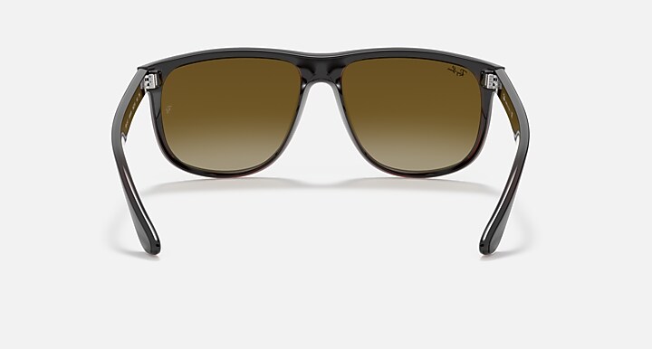 Ray-Ban Sunglasses Man Boyfriend - Black On Brown Frame Brown Lenses 60-15