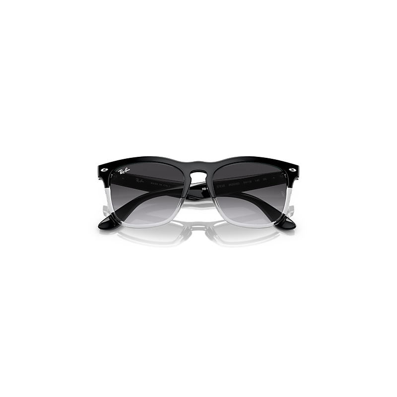 Ray-Ban Steve サングラス ブラック/クリア STEVE Sunglasses in Black On Transparent and Grey - RB4487