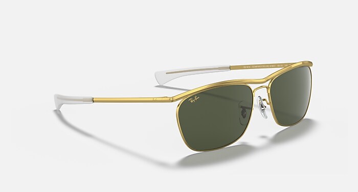 OLYMPIAN II DELUXE Sunglasses in Gold and G-15 Green - RB3619  