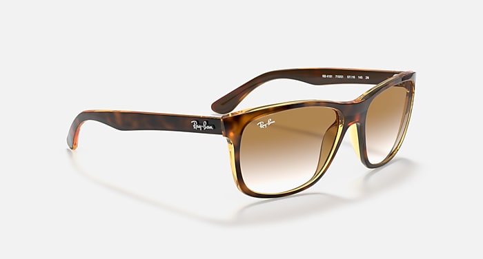 Ray-Ban Óculos De Sol Masculino Rb4181 Quadro Havana Claro Lente Marrom  57-16