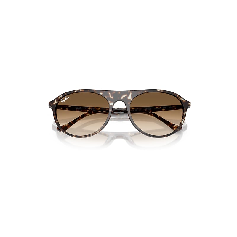 Ray Ban Rb2215 Sunglasses Havana Yellow Turtle Frame Brown Lenses 56-19 In Havana Yellow Turtle