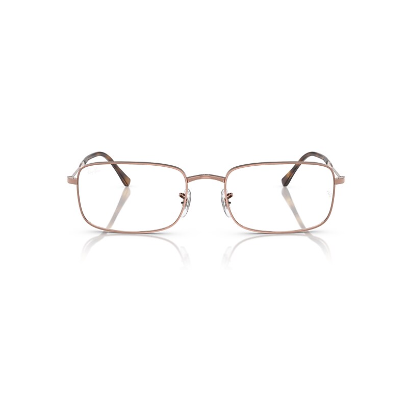 Ray Ban Rb3746v Optics Eyeglasses Copper Frame Clear Lenses Polarized 56-20 In Copper