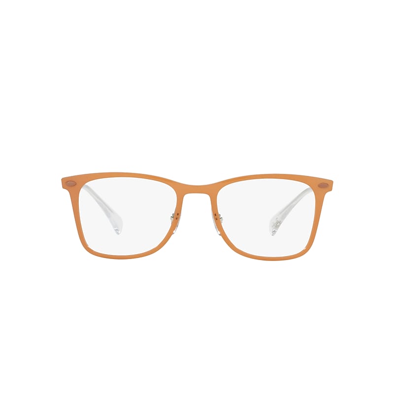 Ray-Ban Rb7086 Optics Eyeglasses Silver Frame Clear Lenses Polarized 49-18