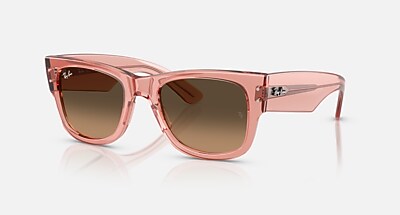 MEGA WAYFARER Sunglasses in Striped Havana and Brown Polarized