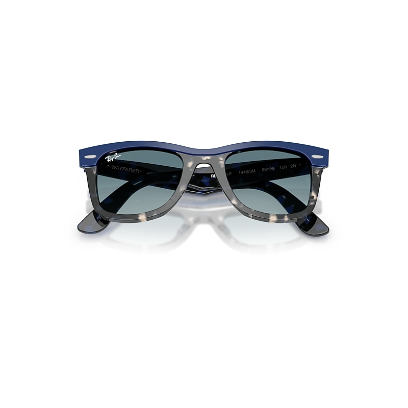 Ray Ban Wayfarer Street Neat Sunglasses Blue On Havana Frame Blue Lenses 52-22