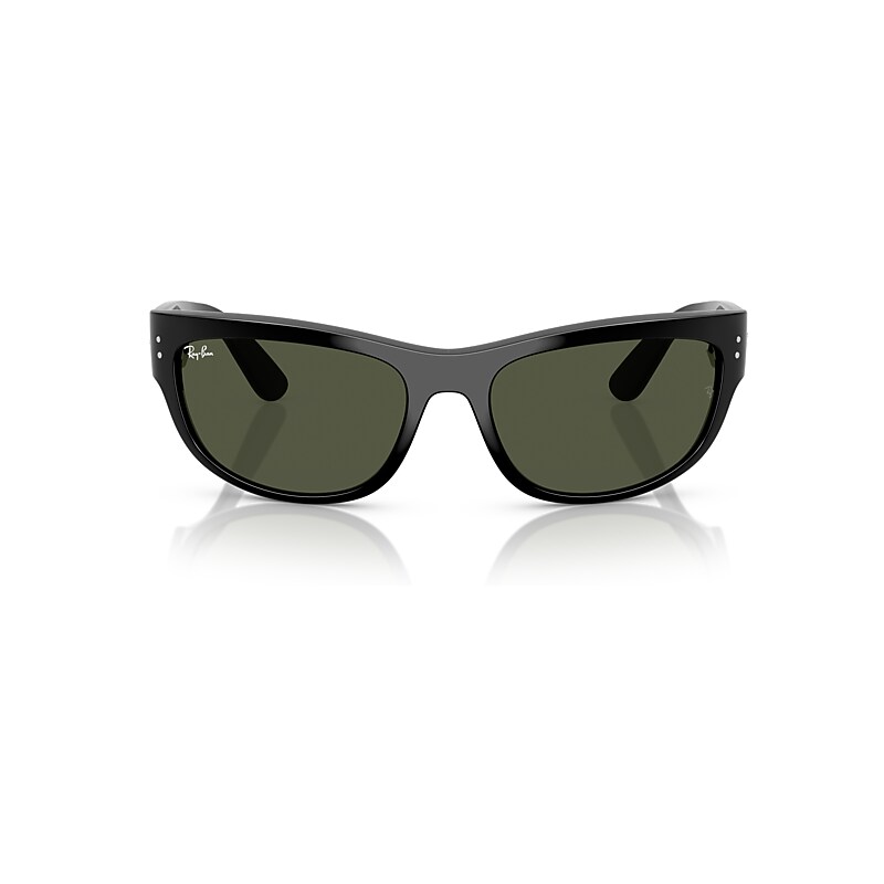 Ray Ban Mega Balorama Sunglasses Black Frame Green Lenses 63-19 In Black