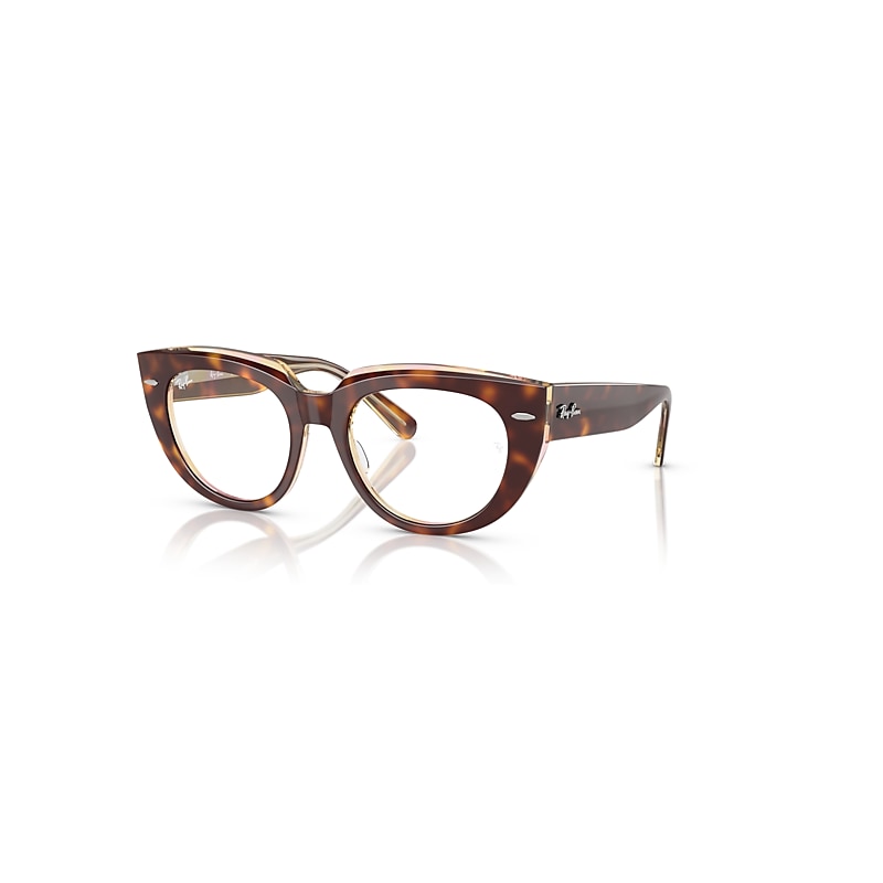 Ray Ban Doreen Optics Hell Havana Auf Multicolor Fassung Klar Glas Polarisiert 48-19 In Hell Havana Auf Multicolor