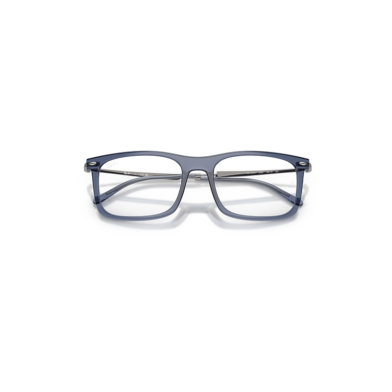 Ray Ban Rb7260 Optics Eyeglasses Gunmetal Frame Clear Lenses Polarized 54-19 In Gray