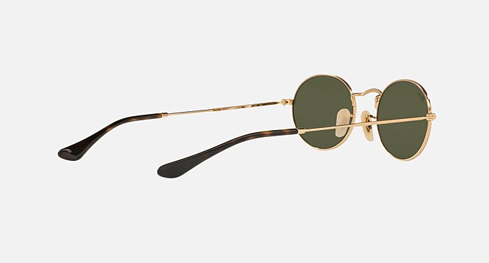 OVAL FLAT LENSES Sunglasses in Gold and Silver Flash - RB3547N