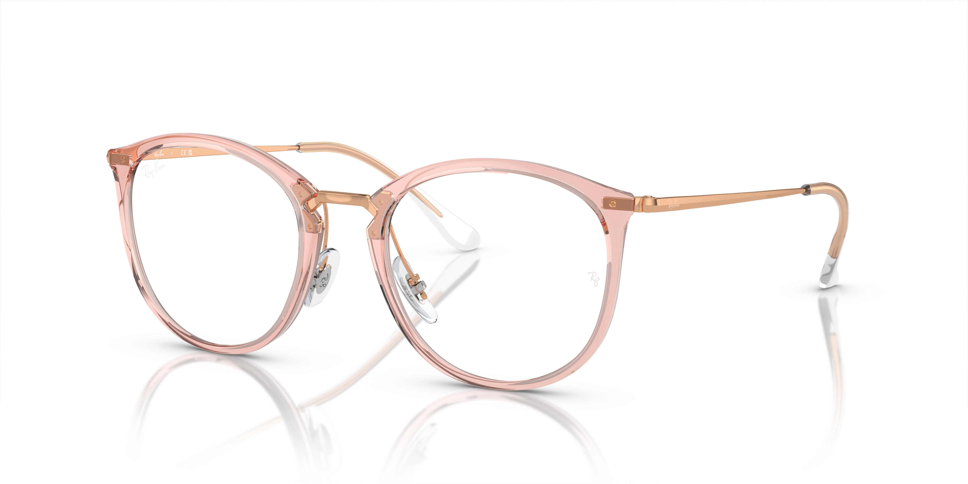 RB7140 OPTICS Eyeglasses with Transparent Pink Frame - RB7140