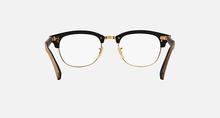 CLUBMASTER WOOD OPTICS Eyeglasses with Brown Frame - RB5154M | Ray