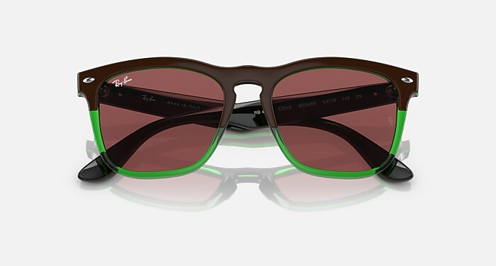 Ray-Ban Steve サングラス ブラック/クリア CLUBMASTER WAY Sunglasses in Black On Silver and Grey