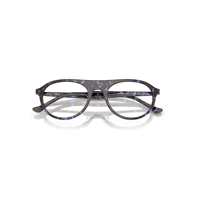 Ray Ban Rb5441 Optics Eyeglasses Havana Blue Turtle Frame Clear Lenses Polarized 53-20 In Havana Blue Turtle