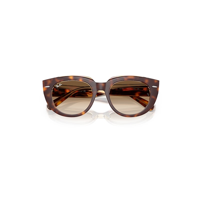 Ray-Ban Doreen Sunglasses Light Havana On Transparent Multicolor Frame Brown Lenses 52-20
