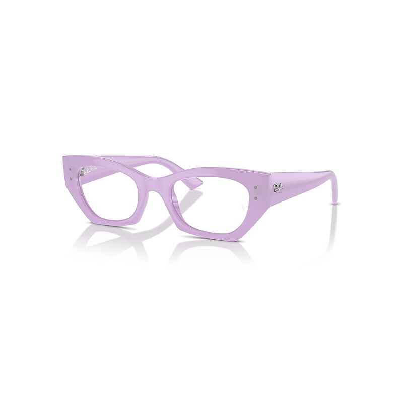Ray-Ban Eyeglasses Unisex Zena Optics Bio-based - Lilac Frame Clear Lenses Polarized 49-22