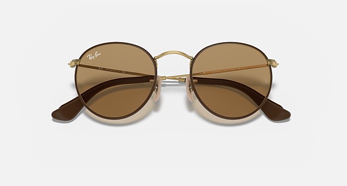 【Ray-Ban】RB3475Q 9041 112/53 50◽︎21 ROUND CRAFT Sunglasses in Brown and Brown - RB3475Q | Ray-Ban®
