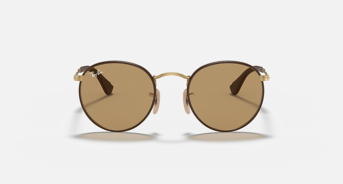 Ray-Ban | ROUND CRAFT Ray-Ban Black Leather Round Craft Sunglasses Ray Ban main image 3