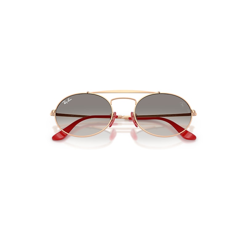 Ray Ban Rb3775m Scuderia Ferrari Collection Sunglasses Rose Gold Frame Grey Lenses 54-20 In Gold