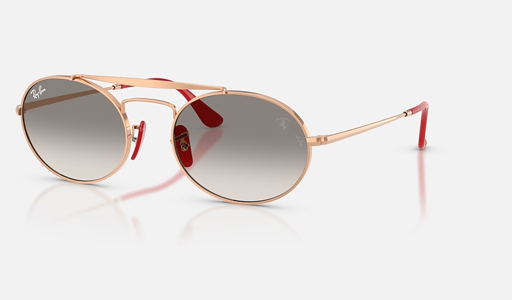 Ray-Ban Sunglasses Unisex Rb3775m Scuderia Ferrari Collection - Rose Gold Frame Grey Lenses 54-20