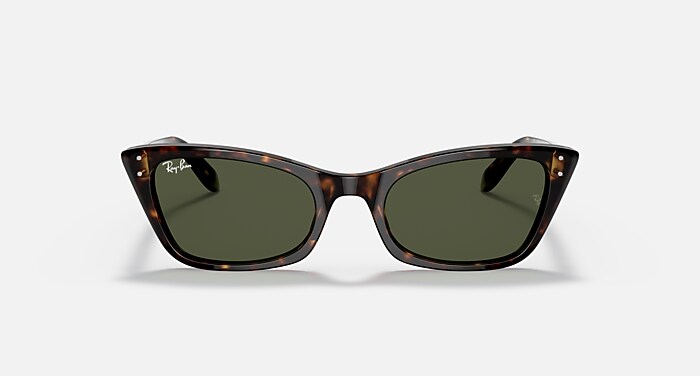 Ray-Ban Sunglasses Lady Burbank Havana Frame Green Lenses